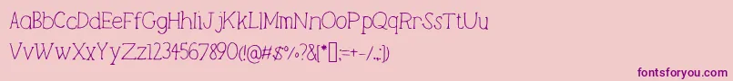 Lightweight Font – Purple Fonts on Pink Background