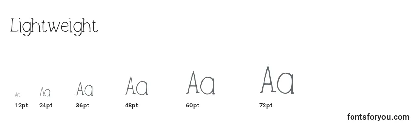 Lightweight Font Sizes