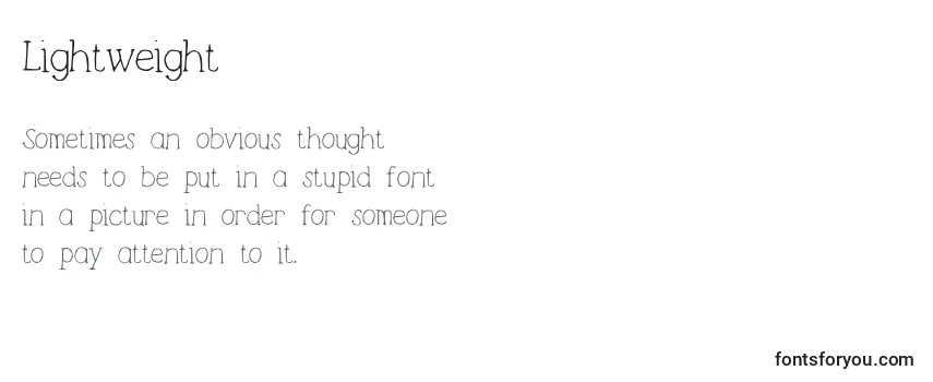 Lightweight Font