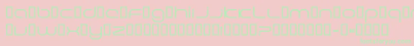 Excele Font – Green Fonts on Pink Background