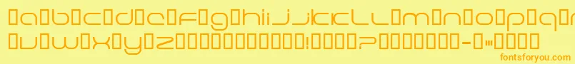 Excele Font – Orange Fonts on Yellow Background