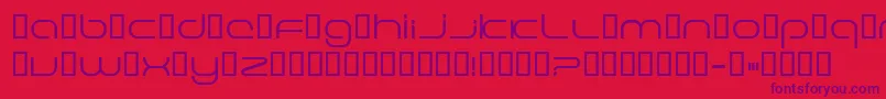 Excele Font – Purple Fonts on Red Background