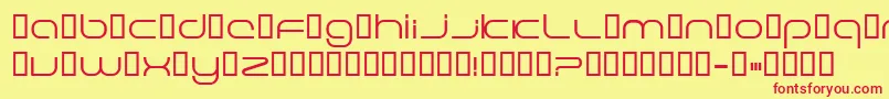 Excele Font – Red Fonts on Yellow Background