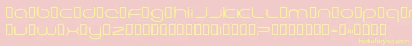 Excele Font – Yellow Fonts on Pink Background