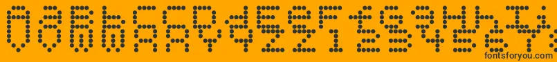 Perforationstrip Font – Black Fonts on Orange Background