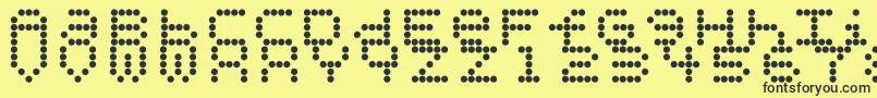 Perforationstrip Font – Black Fonts on Yellow Background