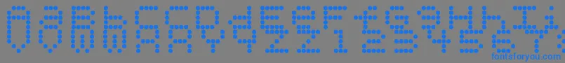 Perforationstrip Font – Blue Fonts on Gray Background