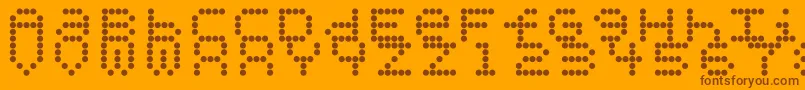 Perforationstrip Font – Brown Fonts on Orange Background