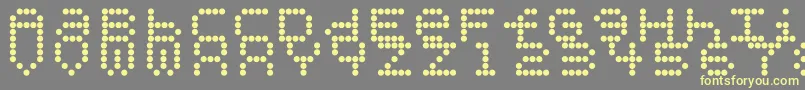 Weitere Informationen zur Perforationstrip-Schriftart Perforationstrip-Schriftart – Gelbe Schriften auf grauem Hintergrund