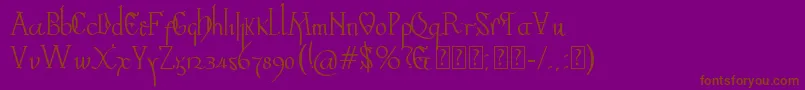 Valpuesta Font – Brown Fonts on Purple Background