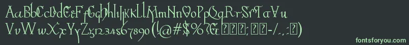 Valpuesta Font – Green Fonts on Black Background