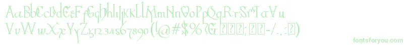 Valpuesta Font – Green Fonts on White Background