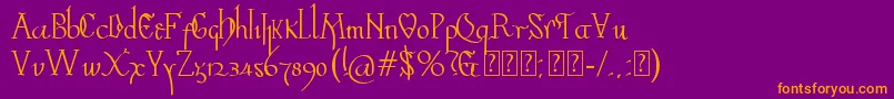 Valpuesta Font – Orange Fonts on Purple Background