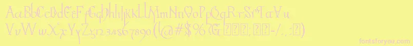 Valpuesta Font – Pink Fonts on Yellow Background