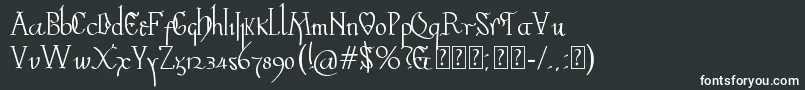 フォントValpuesta – 黒い背景に白い文字