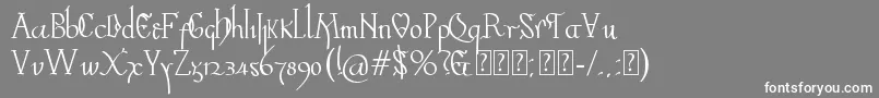 フォントValpuesta – 灰色の背景に白い文字