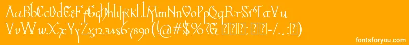 Fonte Valpuesta – fontes brancas em um fundo laranja