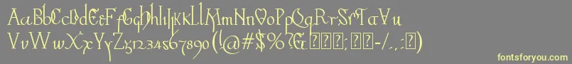 Valpuesta Font – Yellow Fonts on Gray Background