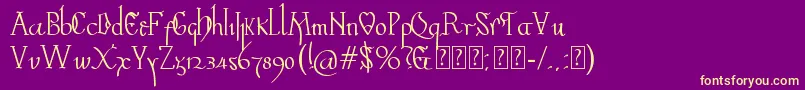 Valpuesta Font – Yellow Fonts on Purple Background