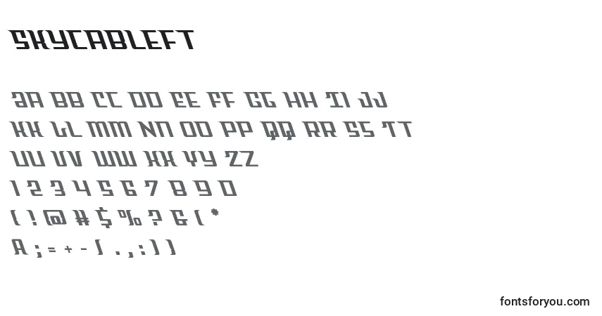 Czcionka Skycableft – alfabet, cyfry, specjalne znaki