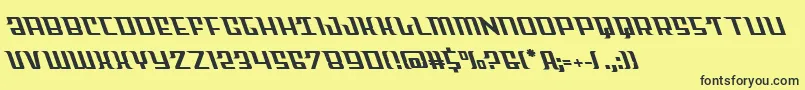 Шрифт Skycableft – чёрные шрифты на жёлтом фоне