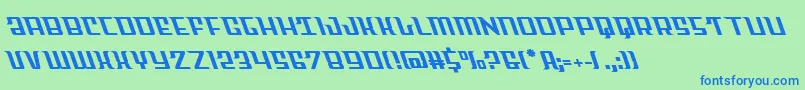 フォントSkycableft – 青い文字は緑の背景です。