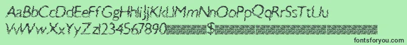 Swiftbreak Font – Black Fonts on Green Background
