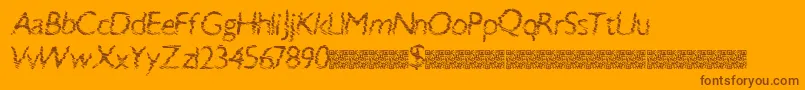 fuente Swiftbreak – Fuentes Marrones Sobre Fondo Naranja