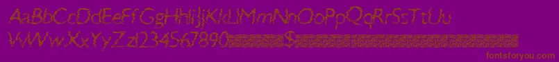 Swiftbreak-Schriftart – Braune Schriften auf violettem Hintergrund
