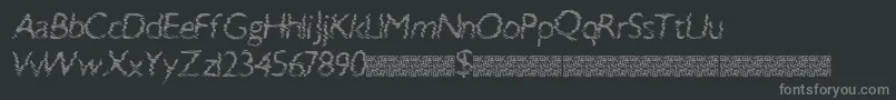Swiftbreak-Schriftart – Graue Schriften auf schwarzem Hintergrund
