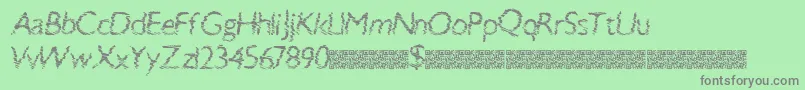 Swiftbreak Font – Gray Fonts on Green Background