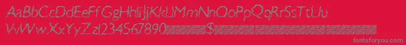 Fonte Swiftbreak – fontes cinzas em um fundo vermelho