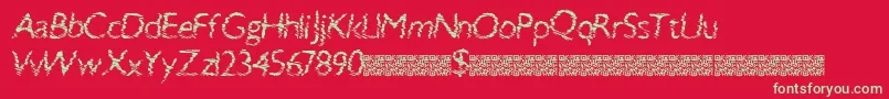 Swiftbreak-Schriftart – Grüne Schriften auf rotem Hintergrund