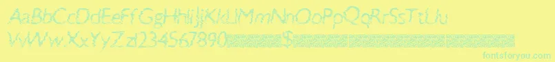 fuente Swiftbreak – Fuentes Verdes Sobre Fondo Amarillo