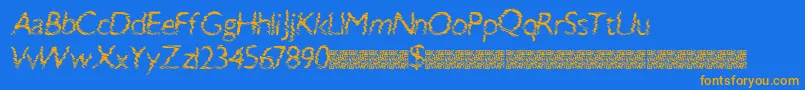 Шрифт Swiftbreak – оранжевые шрифты на синем фоне