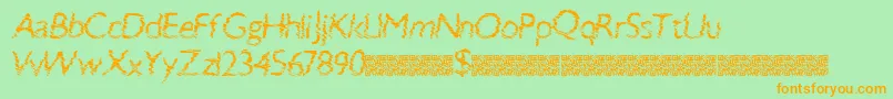 Swiftbreak-Schriftart – Orangefarbene Schriften auf grünem Hintergrund