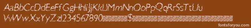 Swiftbreak-Schriftart – Rosa Schriften auf braunem Hintergrund