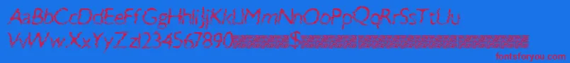 Swiftbreak-Schriftart – Rote Schriften auf blauem Hintergrund