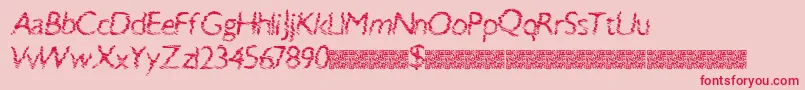 Czcionka Swiftbreak – czerwone czcionki na różowym tle
