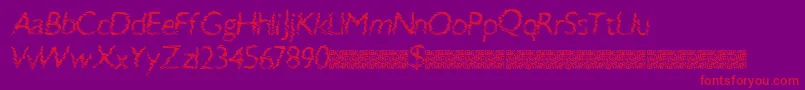 Swiftbreak Font – Red Fonts on Purple Background