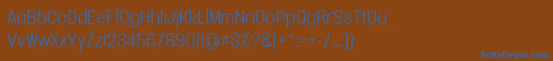 Шрифт Vacersanslightpersonal – синие шрифты на коричневом фоне