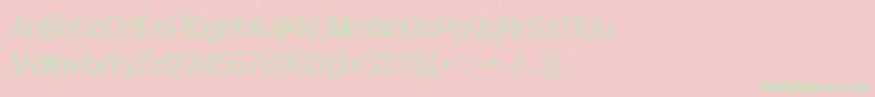 フォントVacersanslightpersonal – ピンクの背景に緑の文字