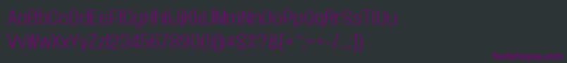 Vacersanslightpersonal-Schriftart – Violette Schriften auf schwarzem Hintergrund