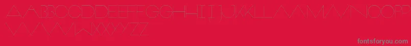 Veron-Schriftart – Graue Schriften auf rotem Hintergrund