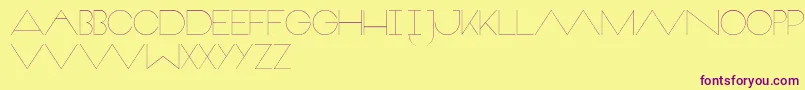 Veron Font – Purple Fonts on Yellow Background