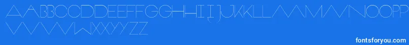 Veron-fontti – valkoiset fontit sinisellä taustalla