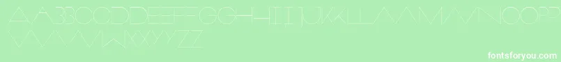 Czcionka Veron – białe czcionki na zielonym tle