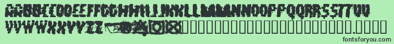 Static Font – Black Fonts on Green Background