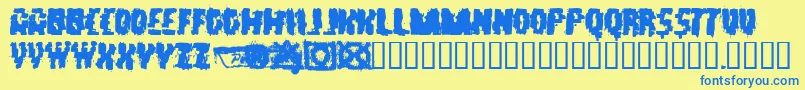 More about Static Font Static Font – Blue Fonts on Yellow Background