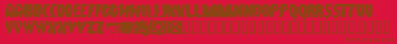 Police Static – polices brunes sur fond rouge